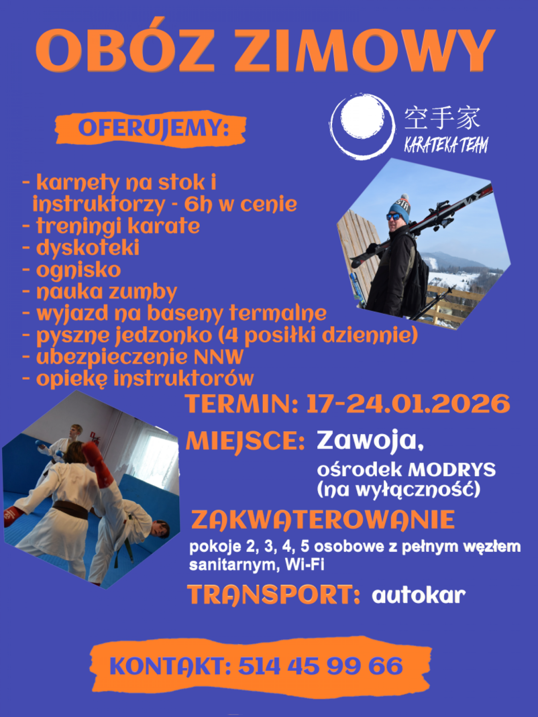 Zimy jeszcze nie ma, ale zapisy na obóz już trwają